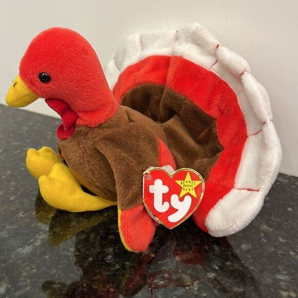 Ty Beanie Babies "Gobbles" the Turkey/Vintage Holiday Decor - Picture 2 of 10